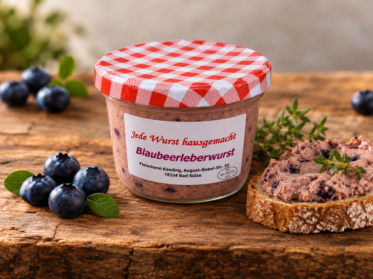 Blaubeerleberwurst Glas 160g